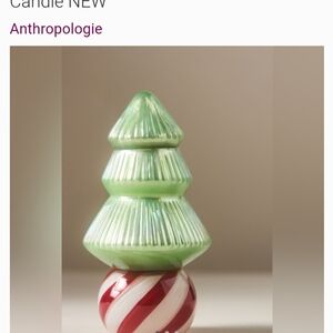 Anthropologie Green Tree Candle